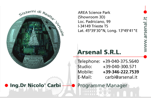 Arsenal S.R.L. (business card)