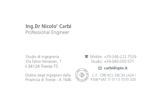 Ing.Dr Nicolo' Carbi - Studio di Ingegneria